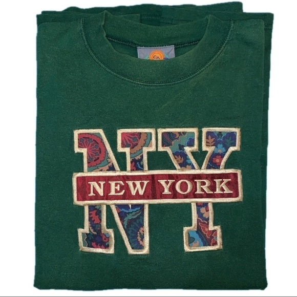 Vintage 90”s New York Graphic Spell Out T-shirt Tee Size Large - Picture 8 of 8